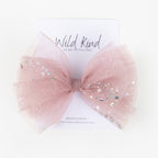 Sparkle Bow - Dusty Pink
