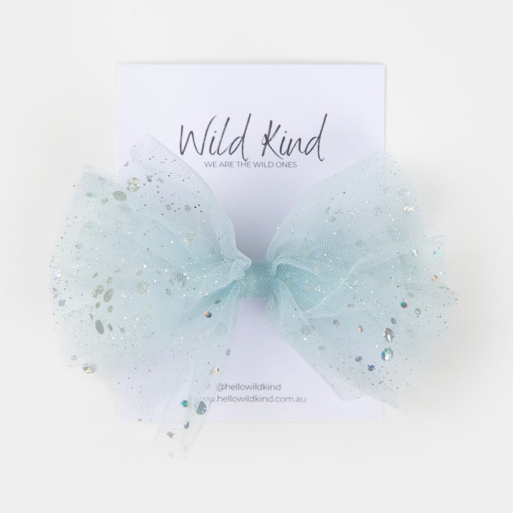 Sparkle Bow - Sky Blue