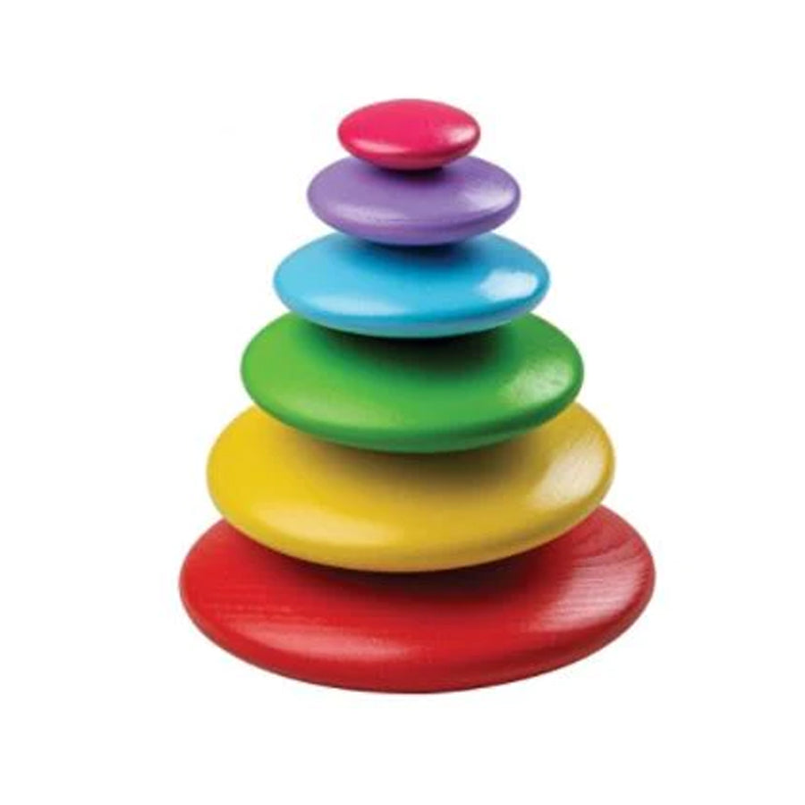 Wooden Stacking Pebbles - Rainbow