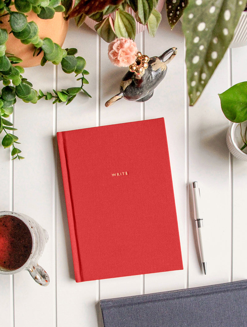 Write To Me - Lined Journal - Rust