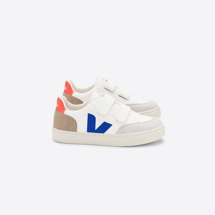 Veja V-12 Velcro Leather - Extra White/Multico/Miel