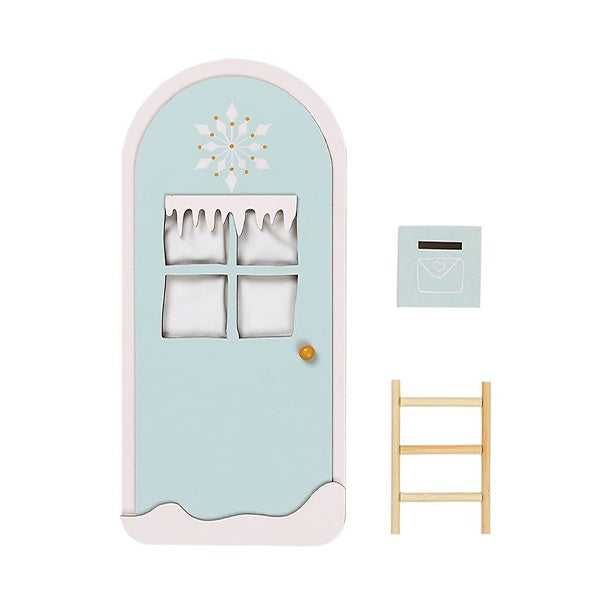 Christmas Elf Door - Winter Wonderland - Foggy Blue