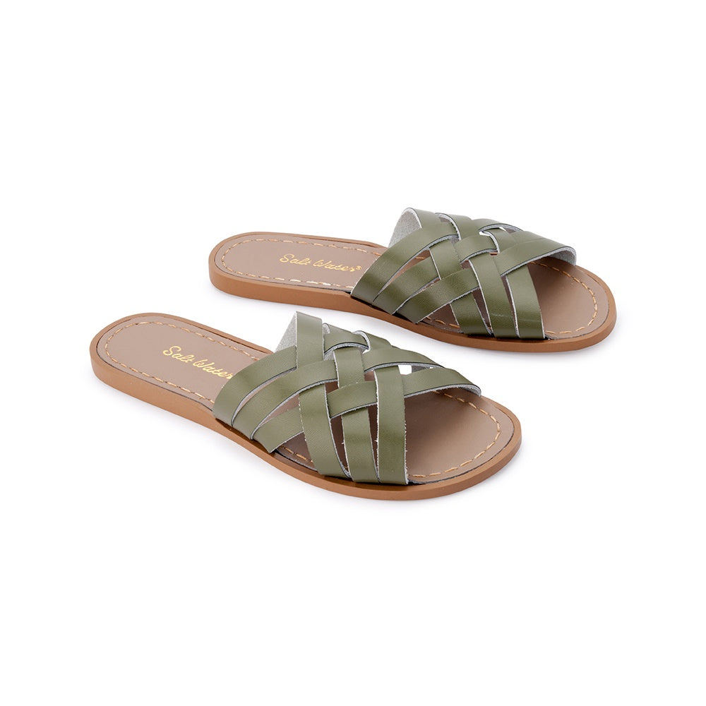 Saltwater Sandals Adults Retro Slides - Olive