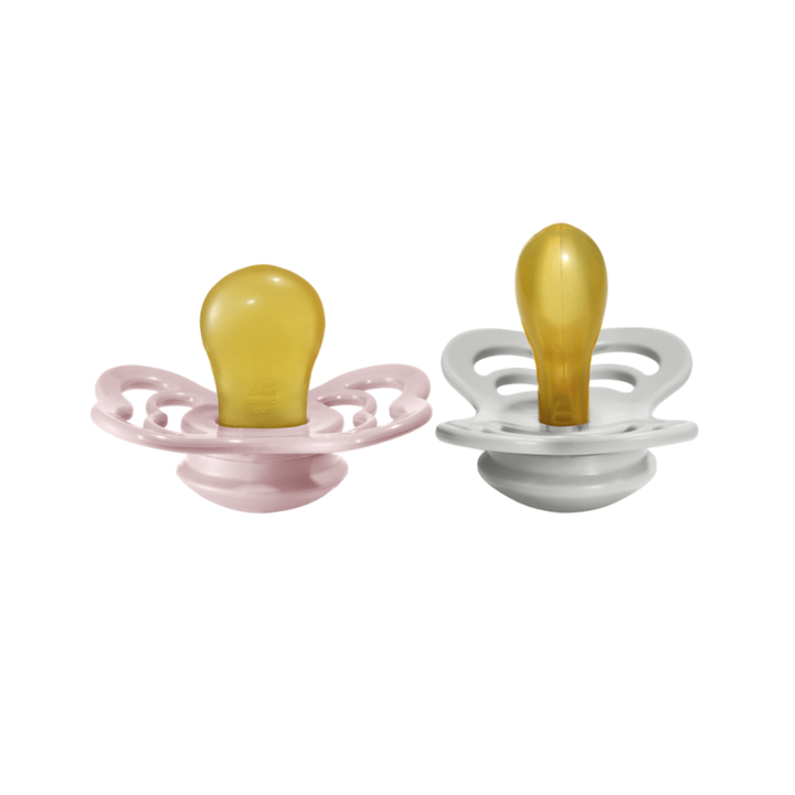 BIBS Supreme Latex Pacifier 2 Pack - Blossom/Haze