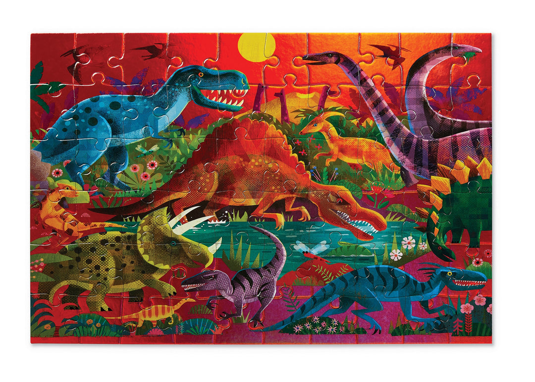 Foil Puzzle 60 Piece - Dazzling Dinos
