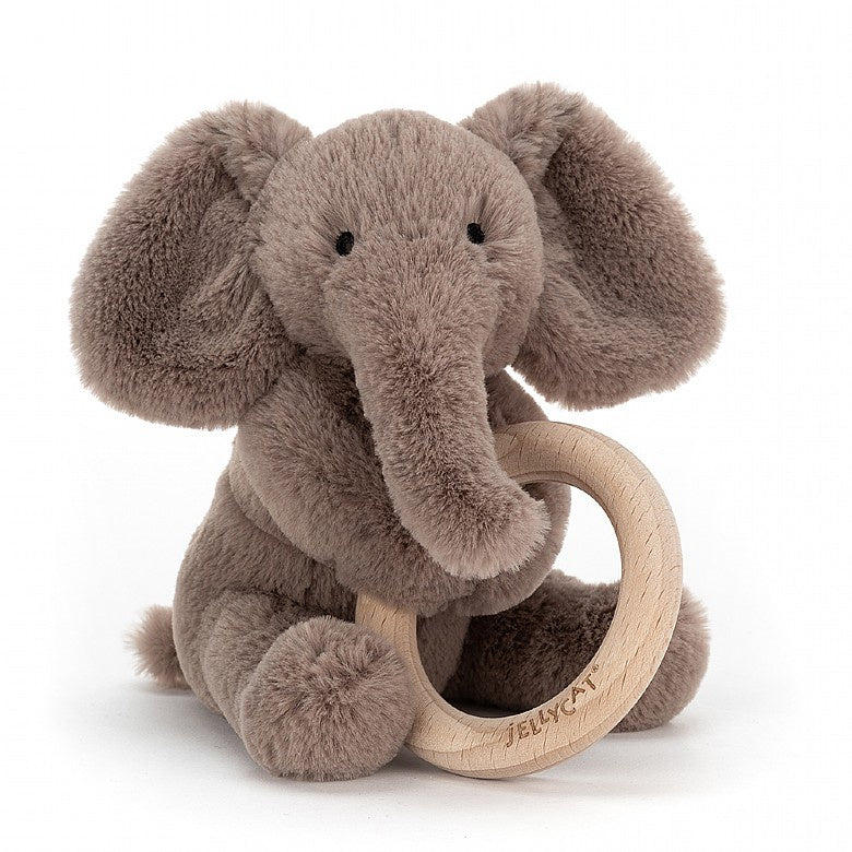 Jellycat Shooshu Wooden Toy Ring - Elephant