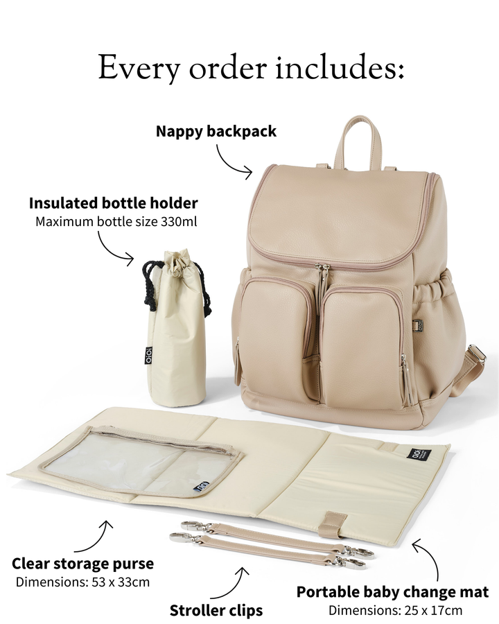 OiOi Nappy Backpack - Oat Dimple