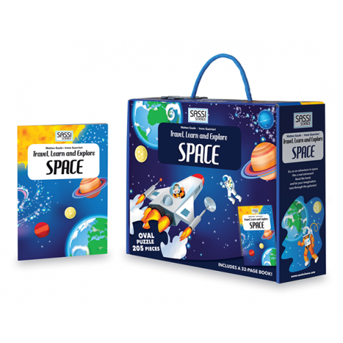 Travel Learn and Explore - Space 205 Piece Puzzle & Book