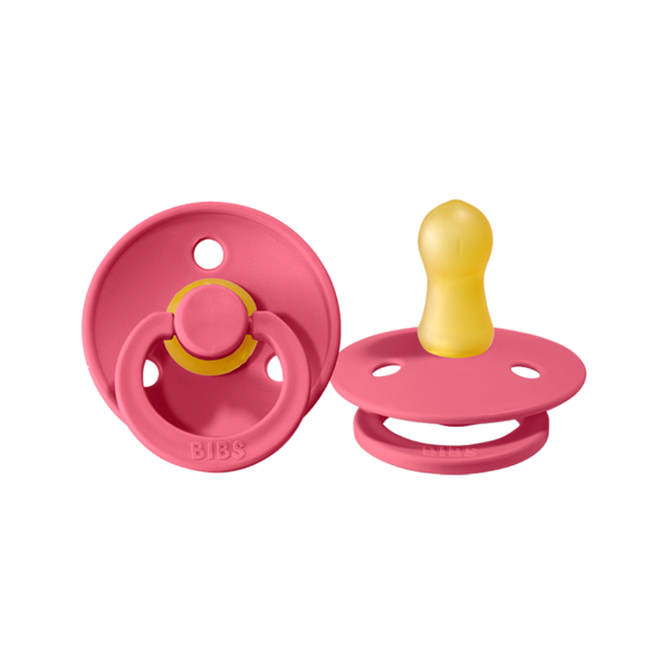 BIBS Colour Pacifier 2 Pack - Coral