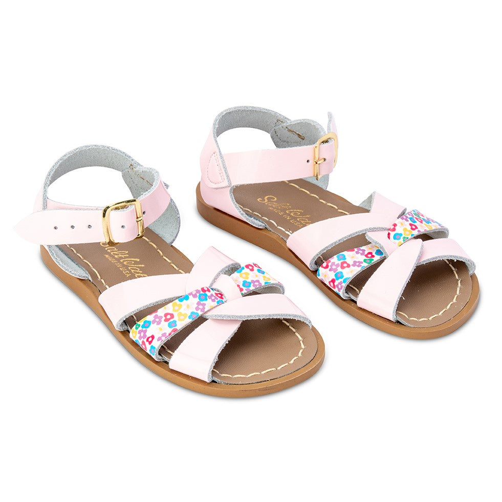 Saltwater Sandals Original Mash-Up - Shiny Pink/Floral