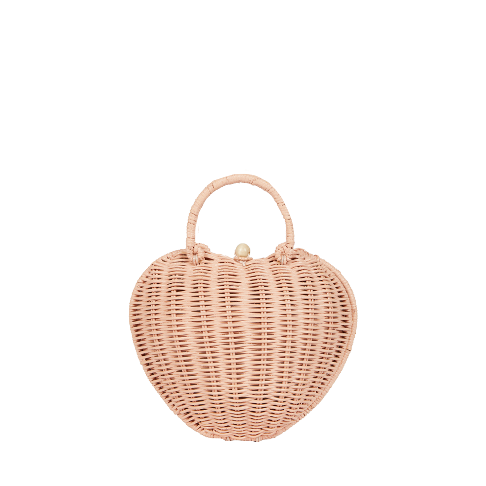 Olli Ella Rattan Luvya Bag - Rose