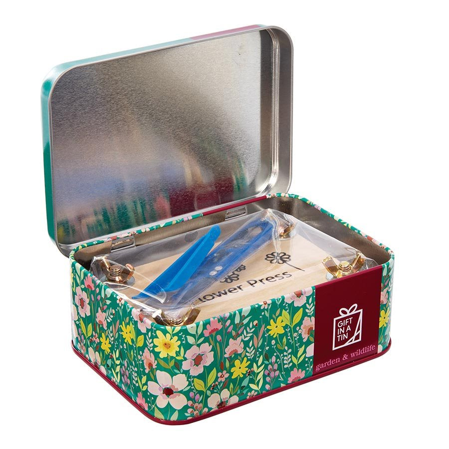 Flower Pressing Kit in a Tin