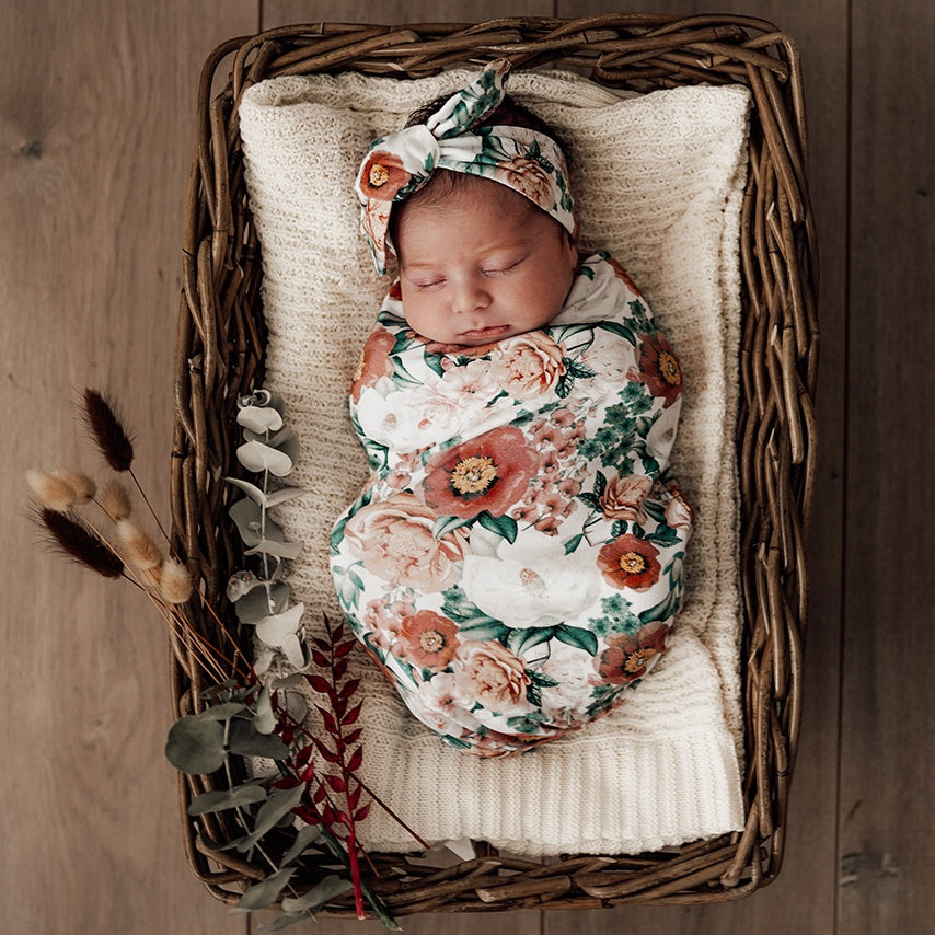 Snuggle Hunny Snuggle Swaddle & Topknot Set - Florence