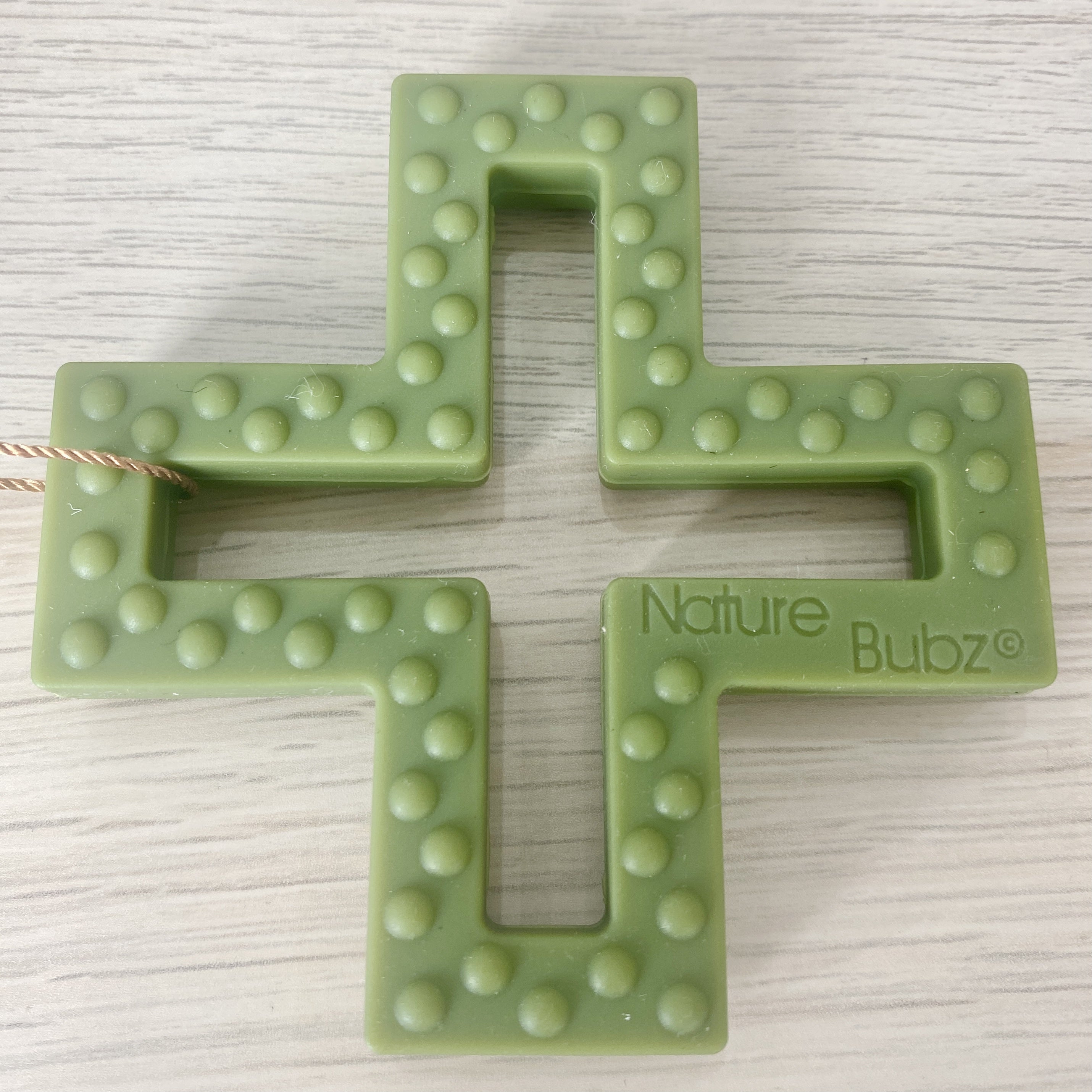 Swiss Cross Teether - Olive