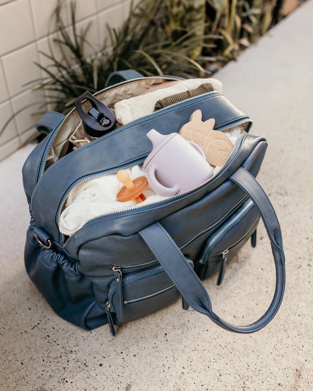 OiOi Carry All Nappy Bag - Stone Blue
