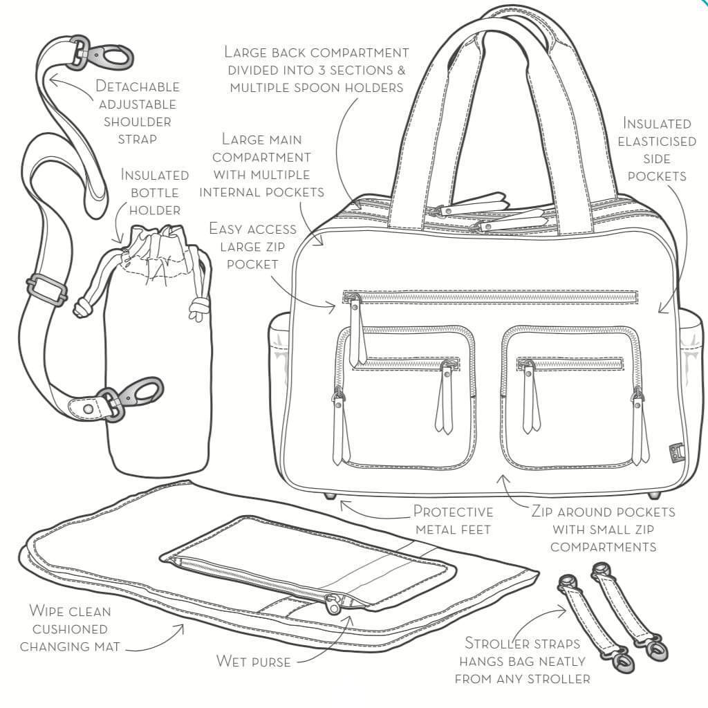 Carry All Nappy Bag - Tan