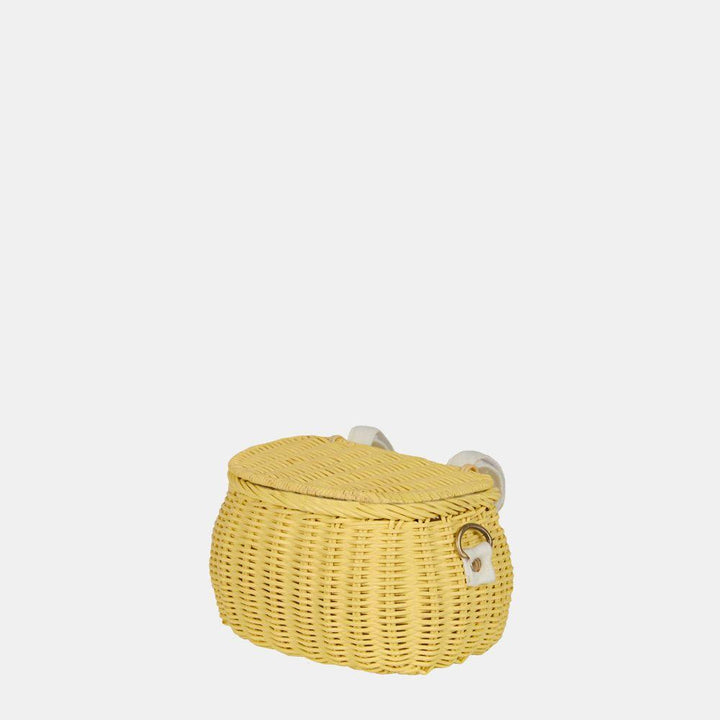 Olli Ella Mini Chari Rattan Bag - Lemon