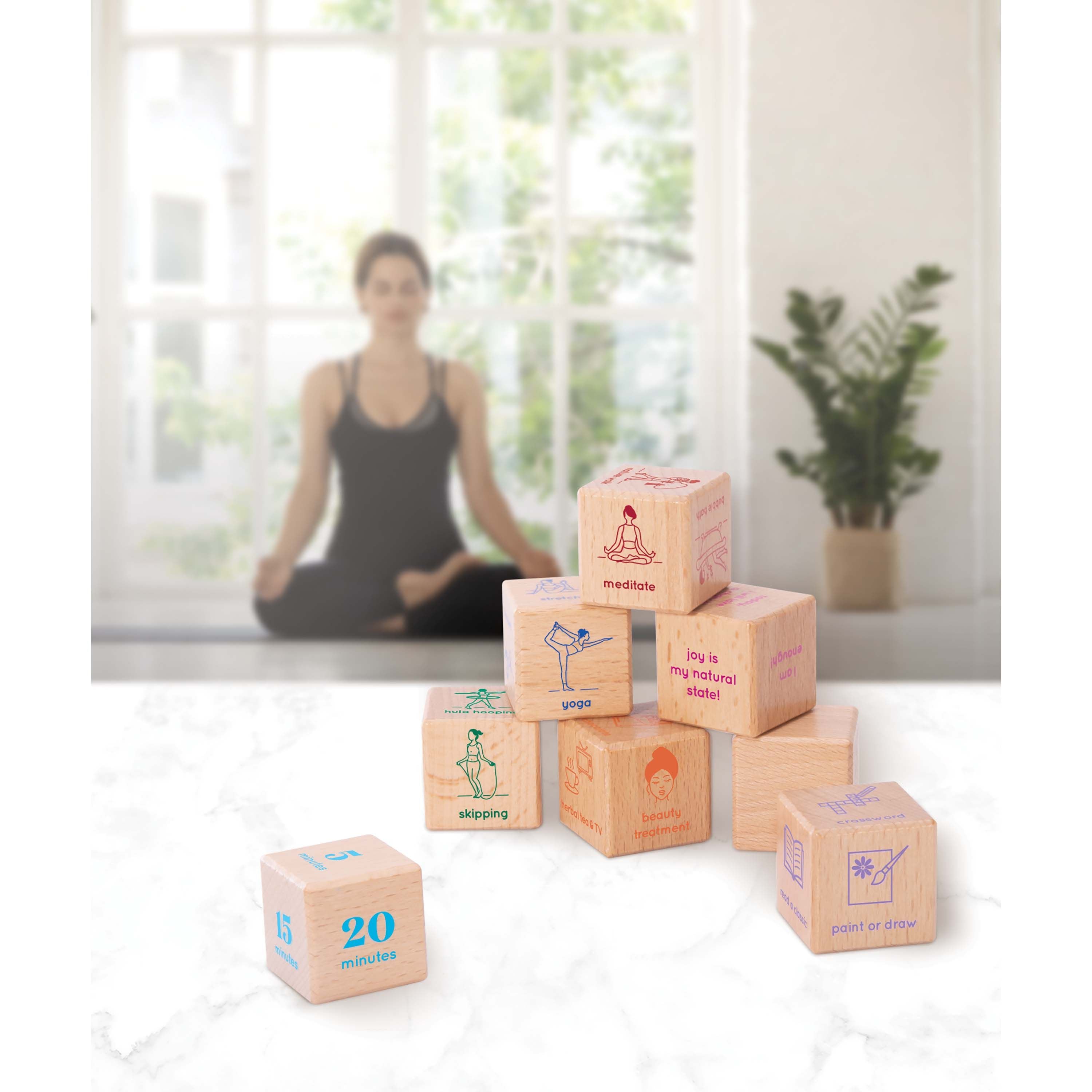 Wooden Wellness Dice Set