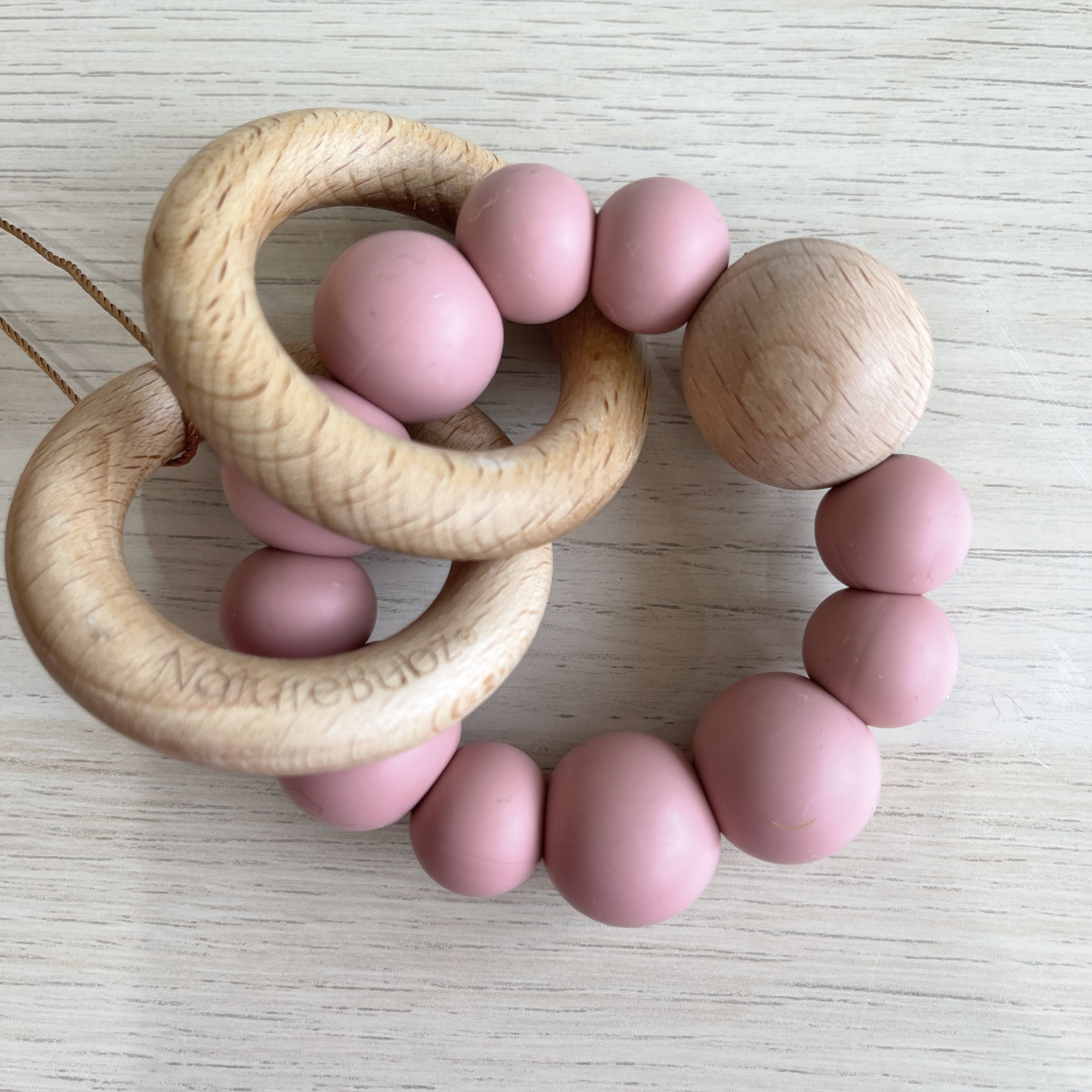 Luna Rattle/Teether - Rose