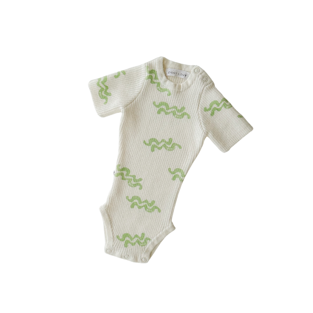 Ziggy Lou - Summer Ribbed Bodysuit | Waves