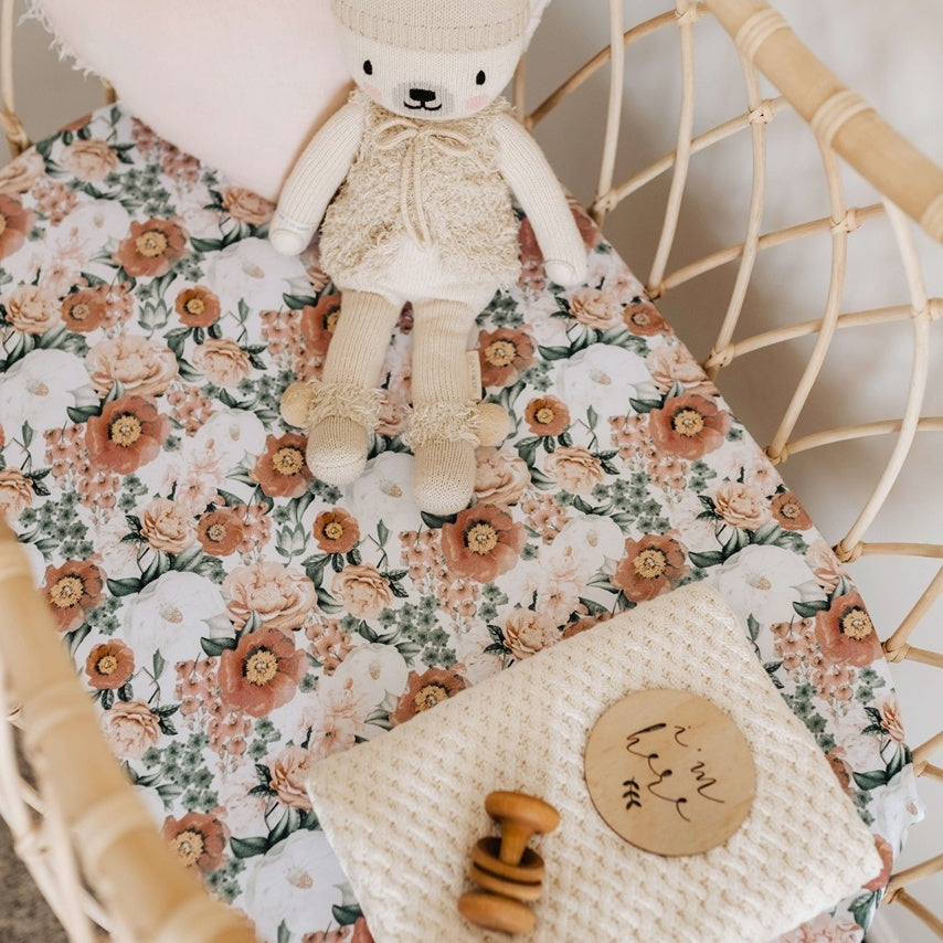 Snuggle Hunny Bassinet Sheet/Change Pad Cover - Florence