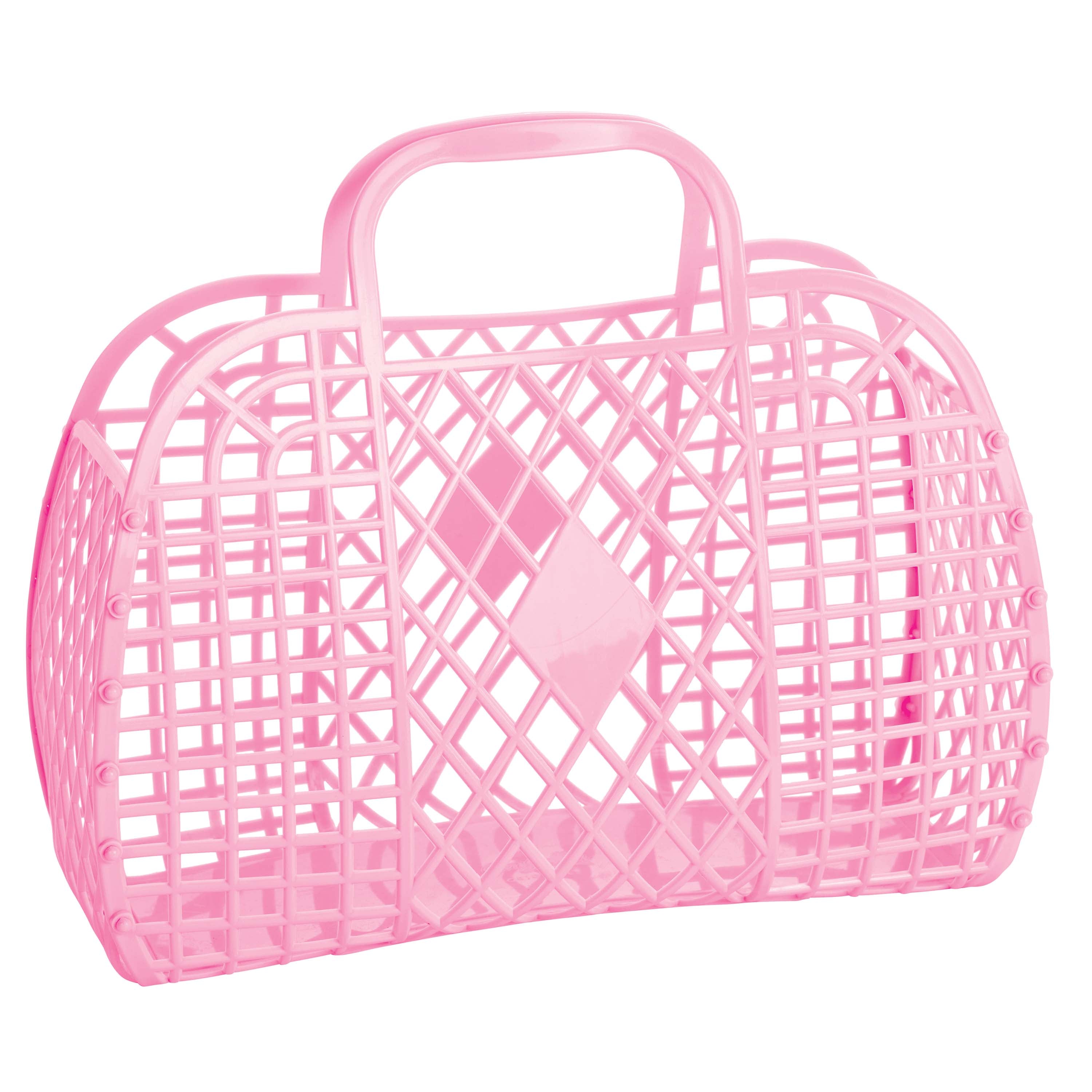 Sun Jellies Retro Basket Large - Bubblegum Pink