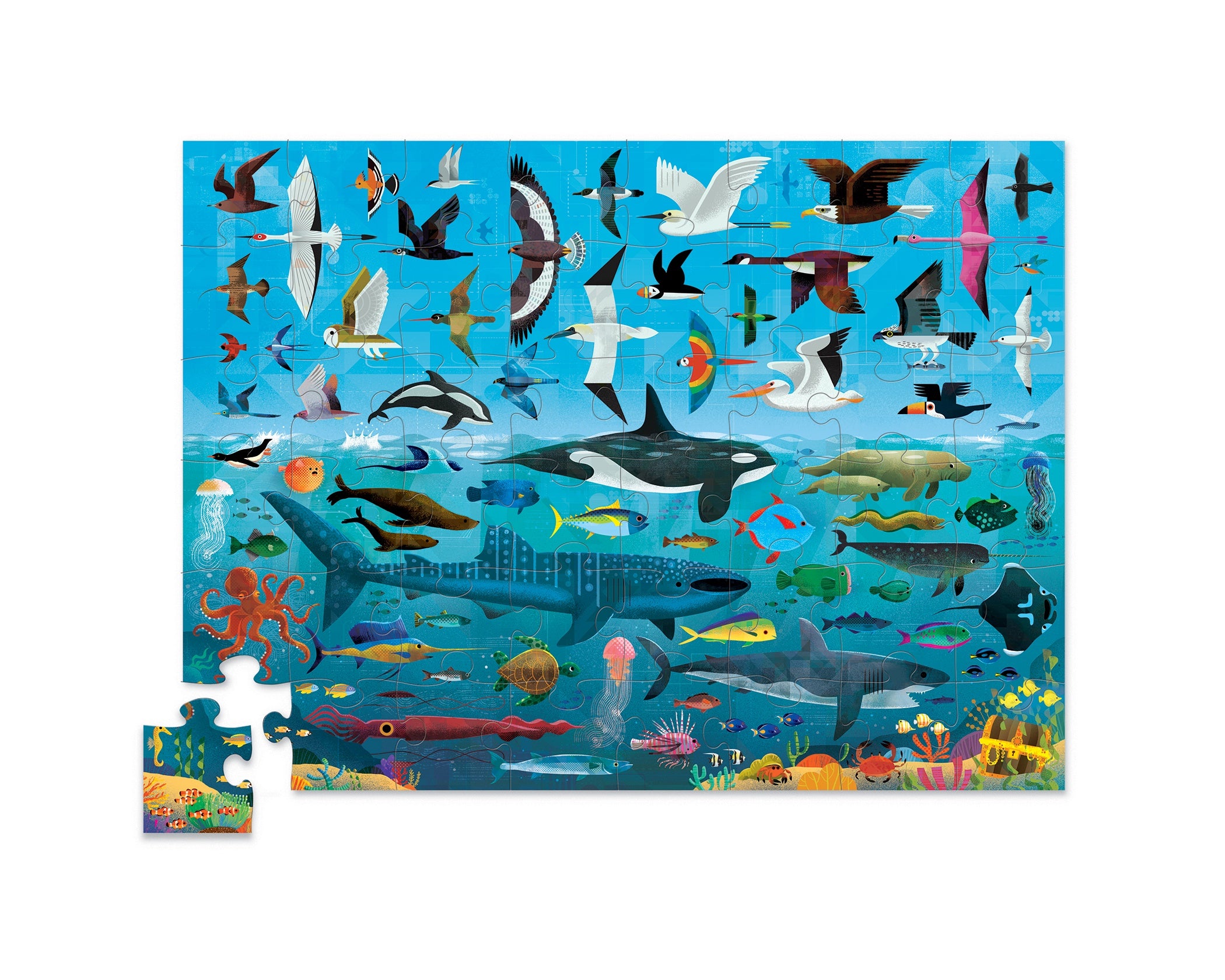 Above and Below Puzzle 48 Piece - Sea and Sky