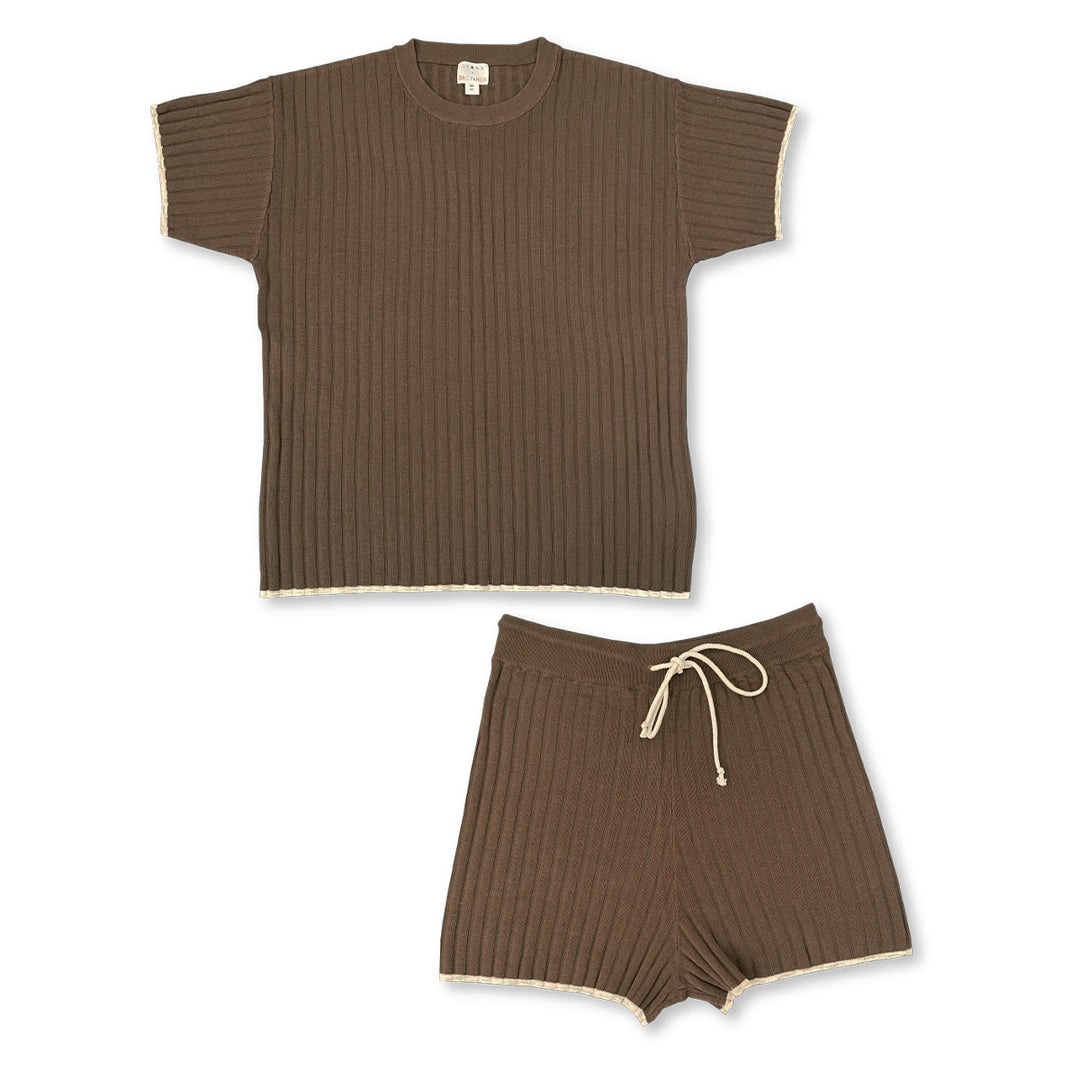DH Exclusive x Grown Ladies Knitted Lounge Set - Chocolate