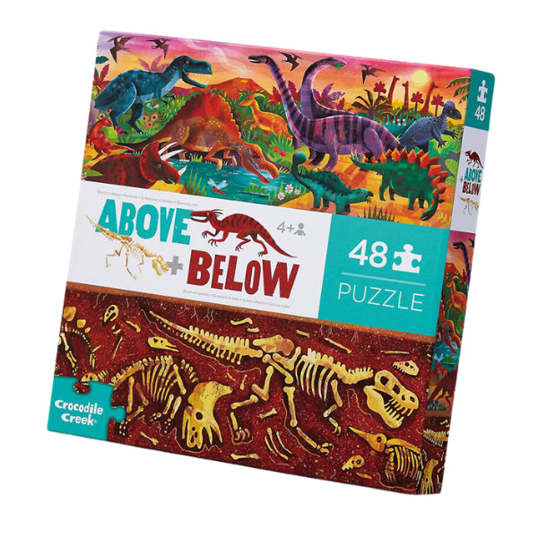 Above and Below Puzzle 48 Piece - Dinosaur World