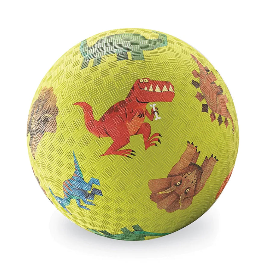 7 Inch Playground Ball - Dinosaurs Green