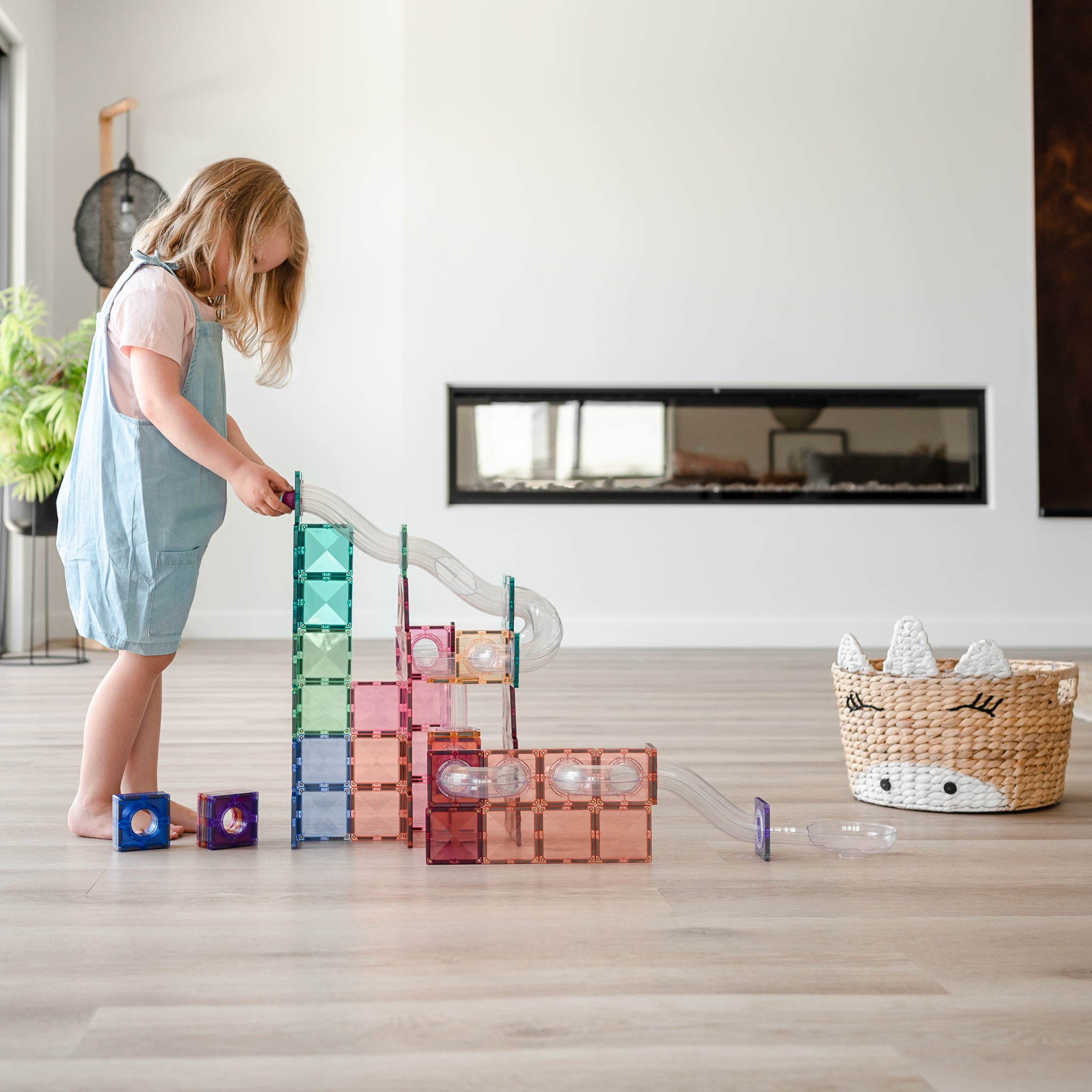 Connetix Tiles - 80 Piece Ball Run Expansion Pack | Pastel