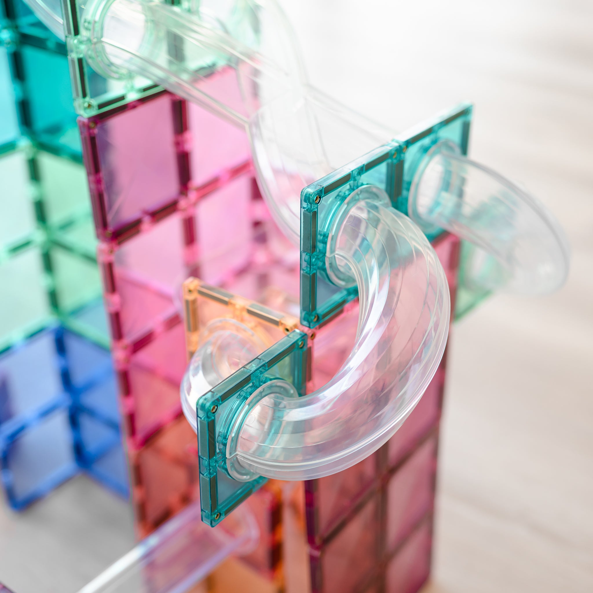 Connetix Tiles - 80 Piece Ball Run Expansion Pack | Pastel