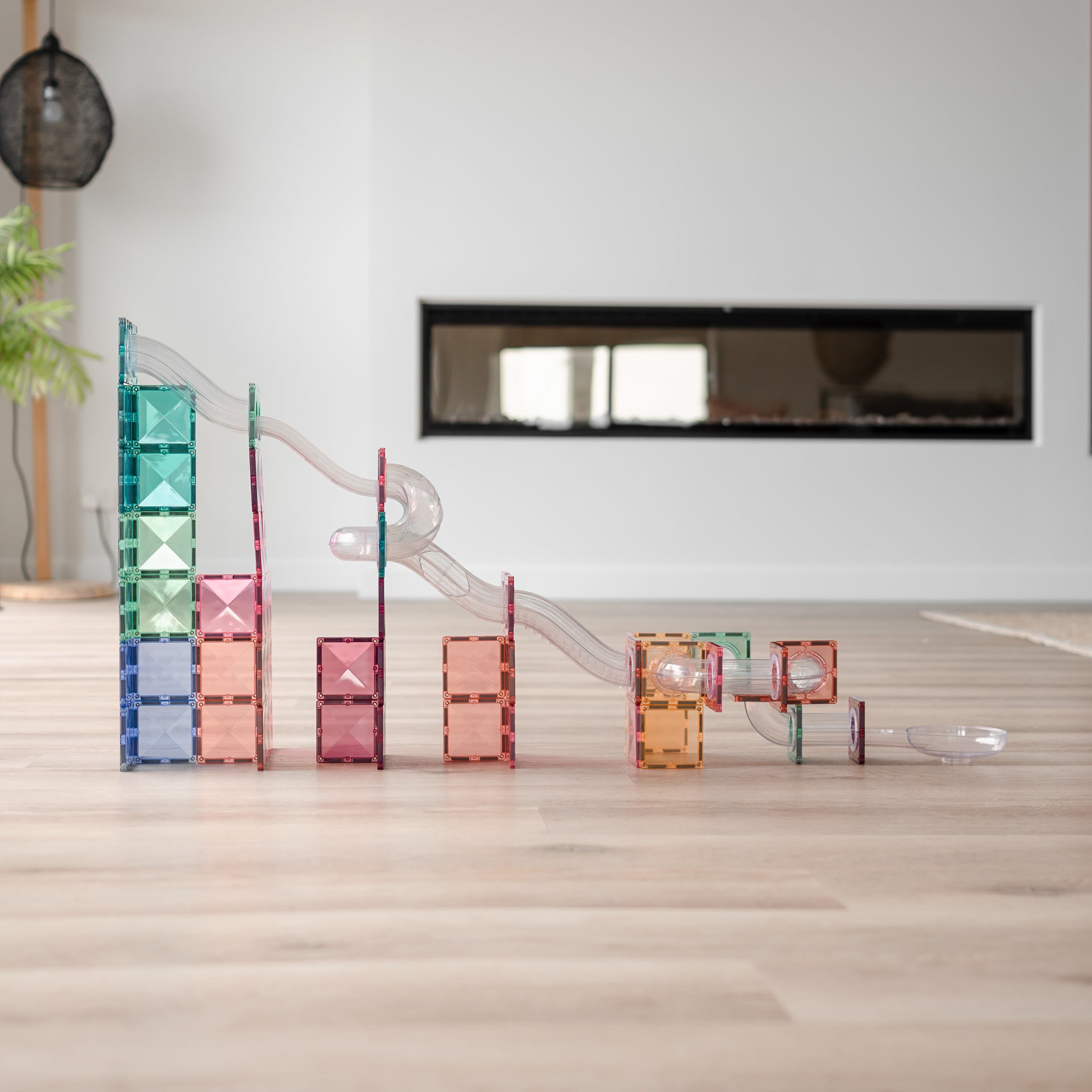 Connetix Tiles - 80 Piece Ball Run Expansion Pack | Pastel