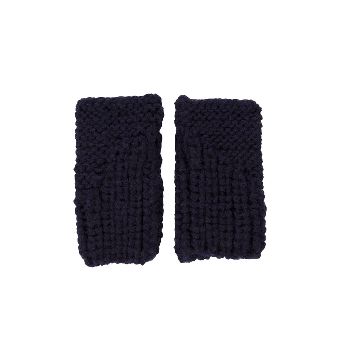 Acorn Traveller Fingerless Mittens - Navy