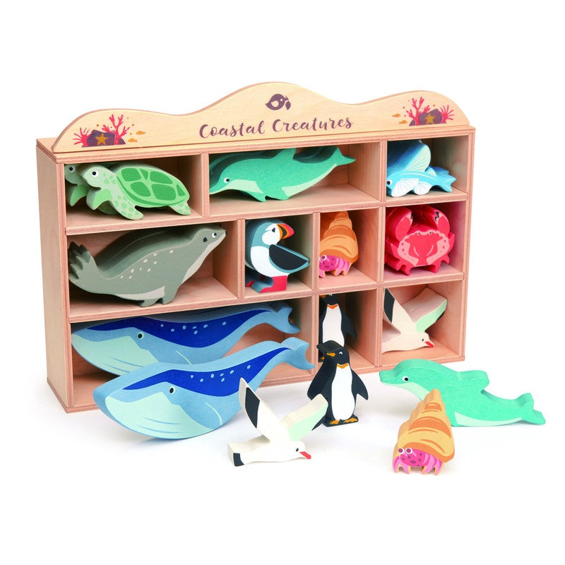Wooden Coastal Animal Set