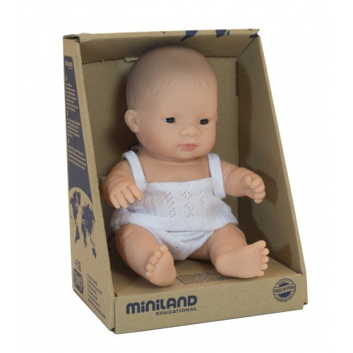Miniland Anatomically Correct Baby Doll Asian Boy, 21 cm