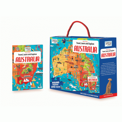 Travel Learn Explore - Australia 210 Piece Puzzle & Book