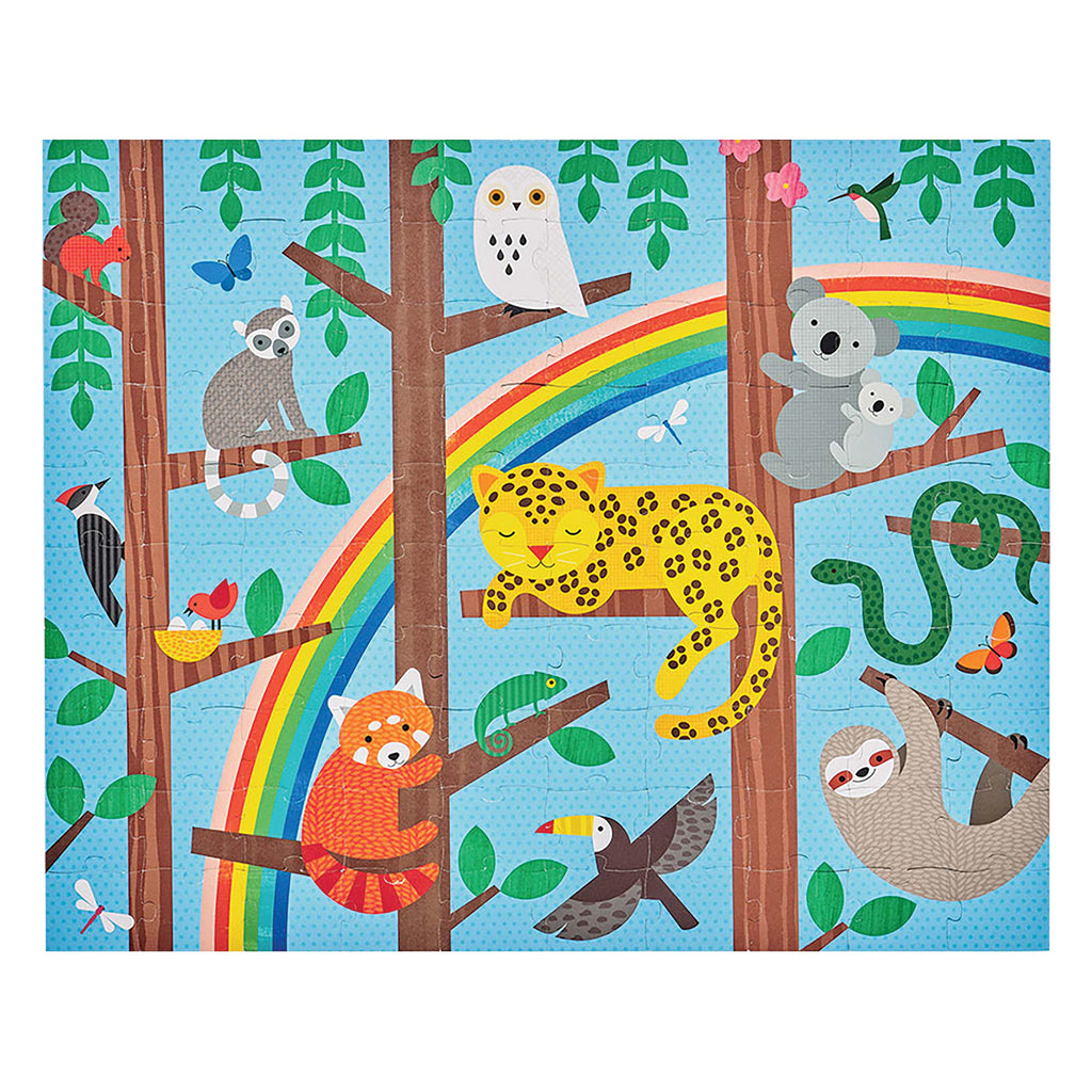 Two-Sided On-The-Go Puzzle - Animal Menagerie