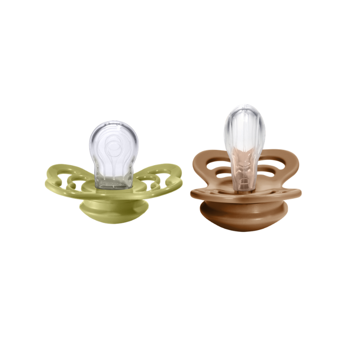 BIBS Supreme Silicone Pacifier 2 Pack - Meadow/Earth