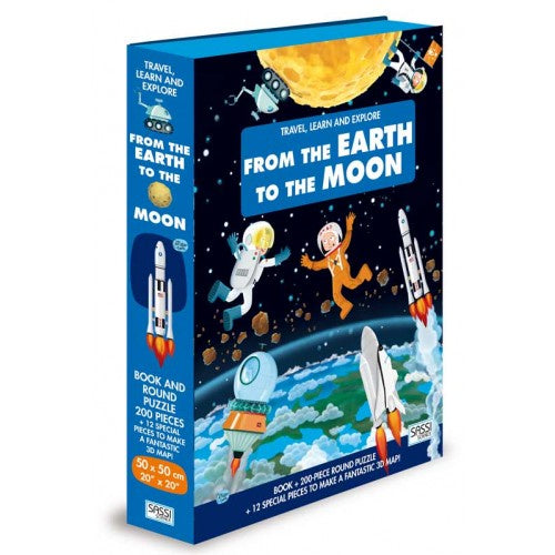 Travel Learn and Explore - Earth to Moon 200 piece Puzzle & Book