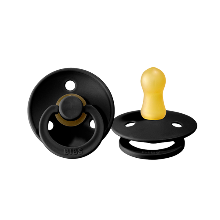 BIBS Colour Pacifier 2 Pack - Black