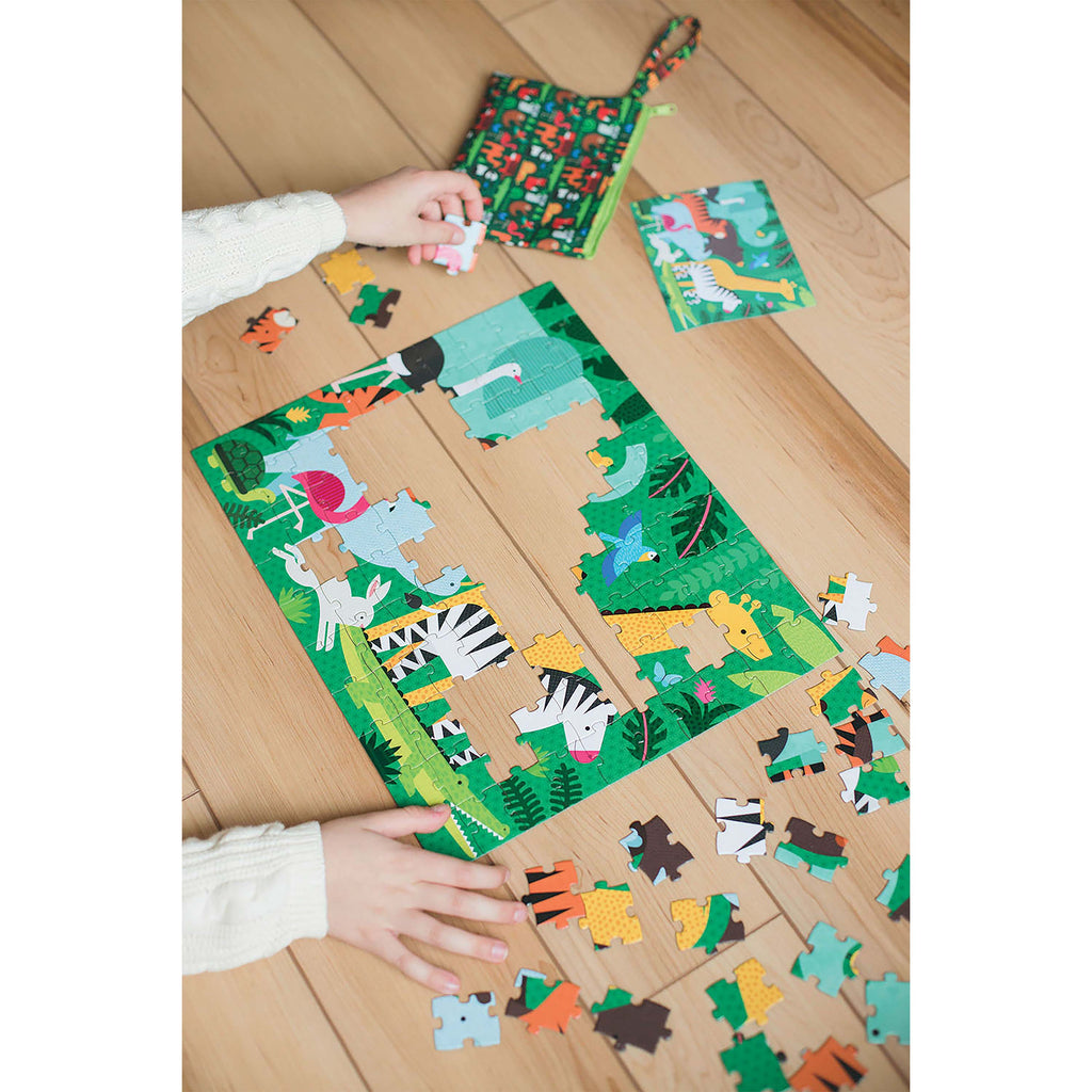 Two-Sided On-The-Go Puzzle - Animal Menagerie