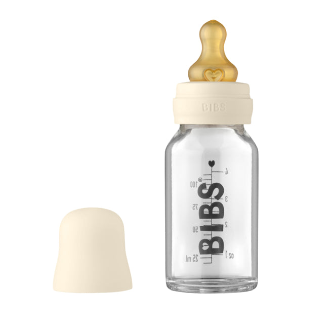 BIBS Glass Bottle Set 110ml - Ivory