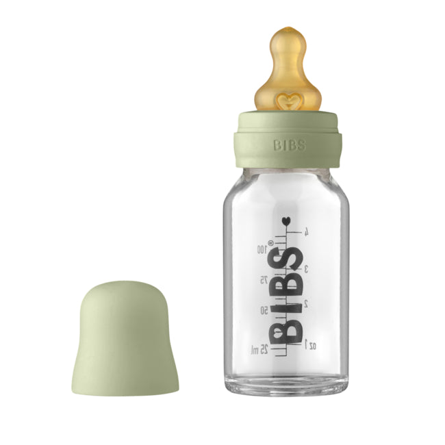 BIBS Glass Bottle Set 110ml - Sage
