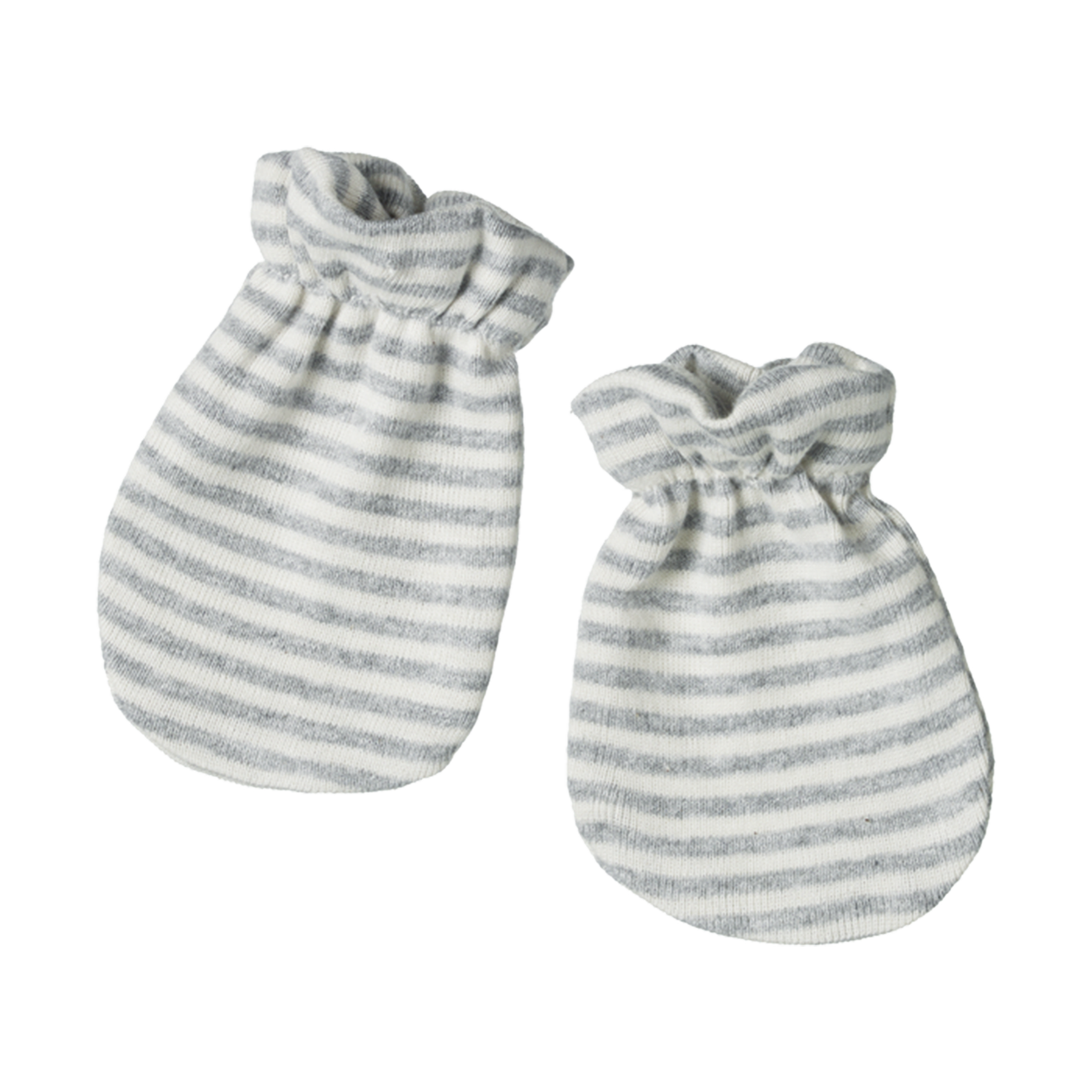 Newborn Mittens - Grey Marl Stripe