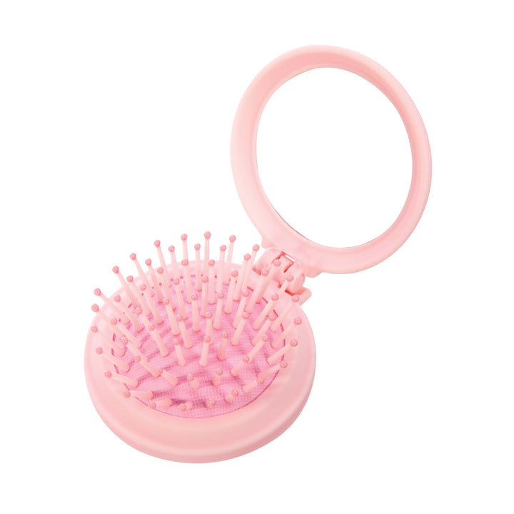 Unicorn Compact Hair Brush and Mirror - Assorted