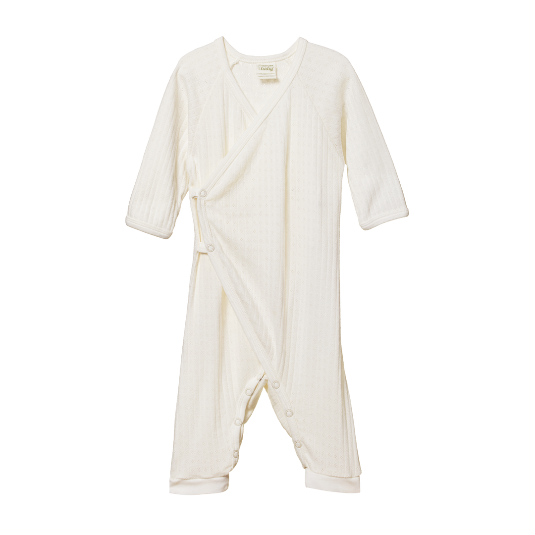 Nature Baby Kimono Stretch & Grow Pointelle -  Natural