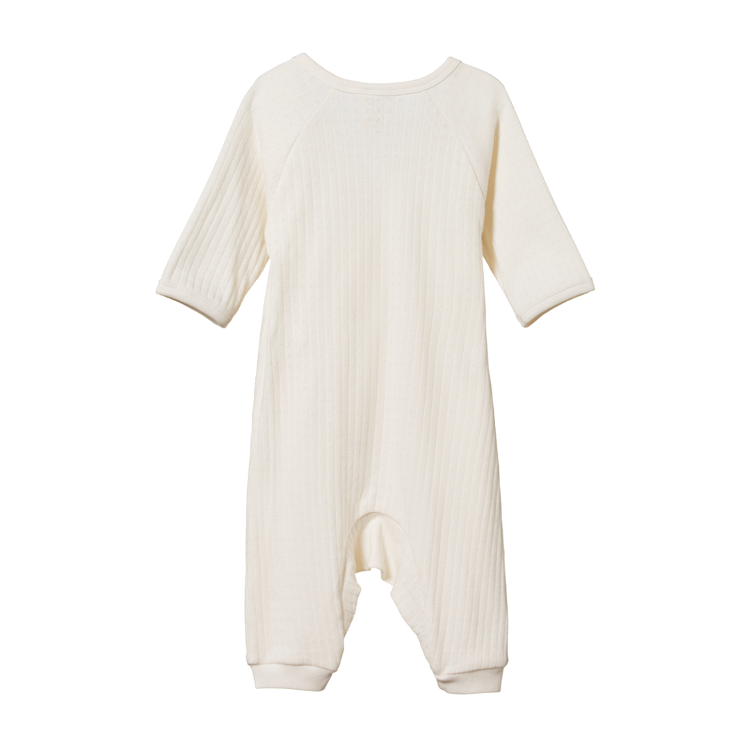 Nature Baby Kimono Stretch & Grow Pointelle -  Natural