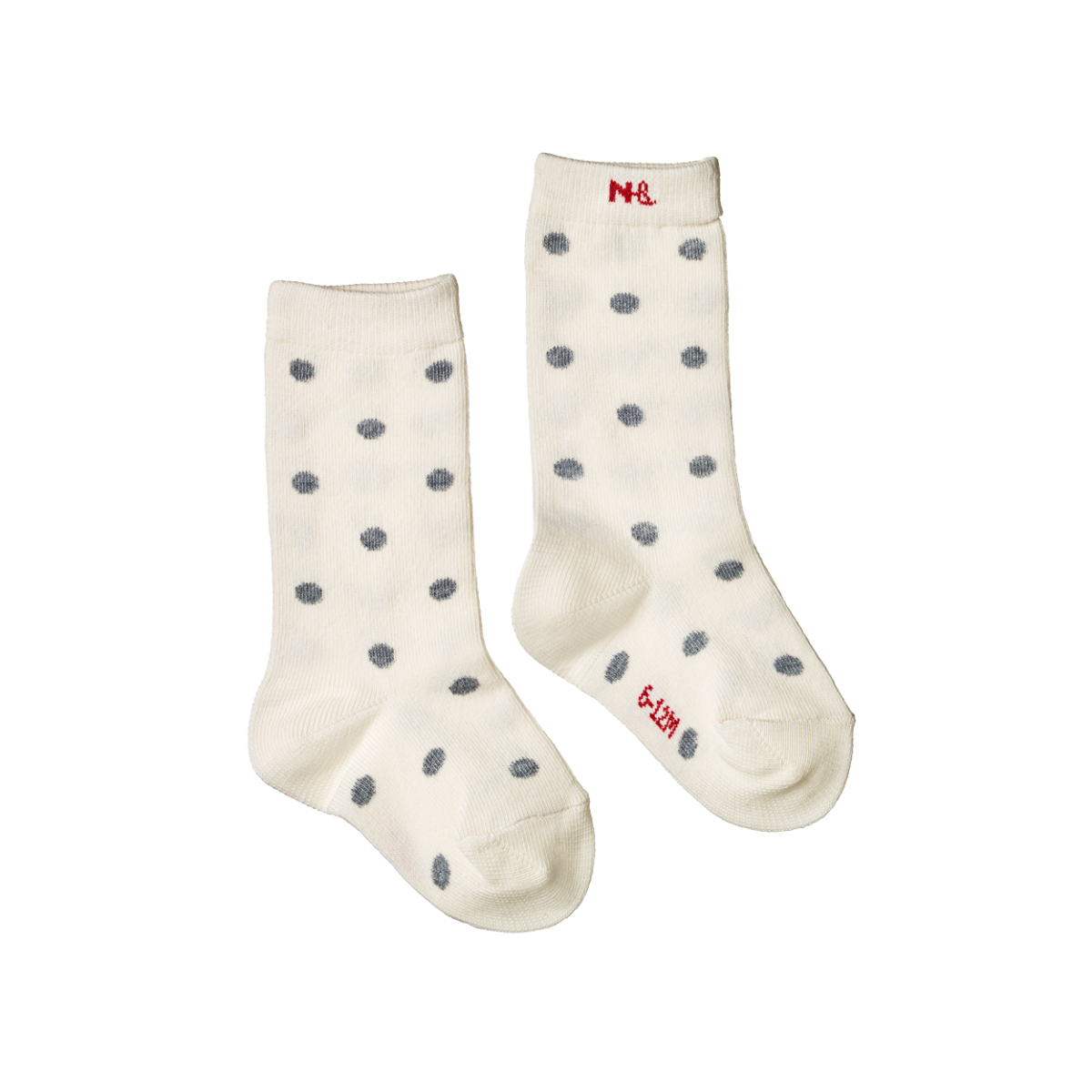 Nature Baby Organic Cotton Socks - Grey Polka Dot