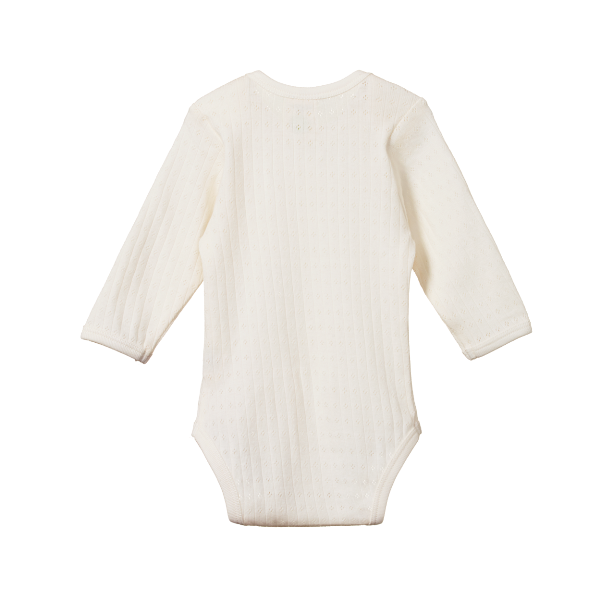 Nature Baby Long Sleeve Bodysuit Pointelle - Natural